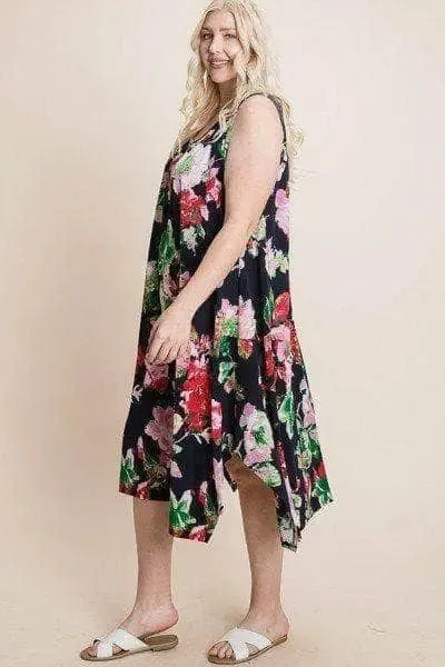 Alice Floral Bulgari Tank Midi Dress