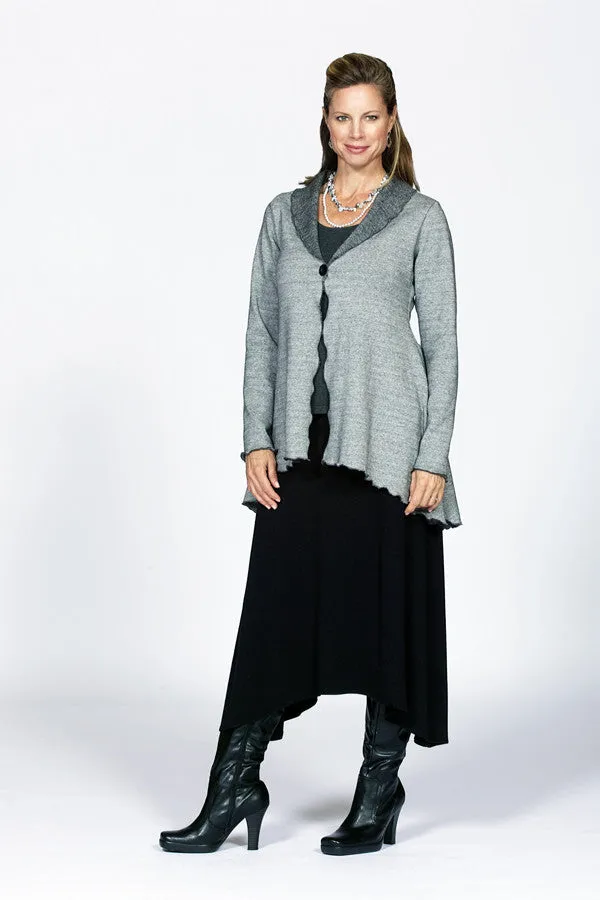 asymmetrical hem knit skirt