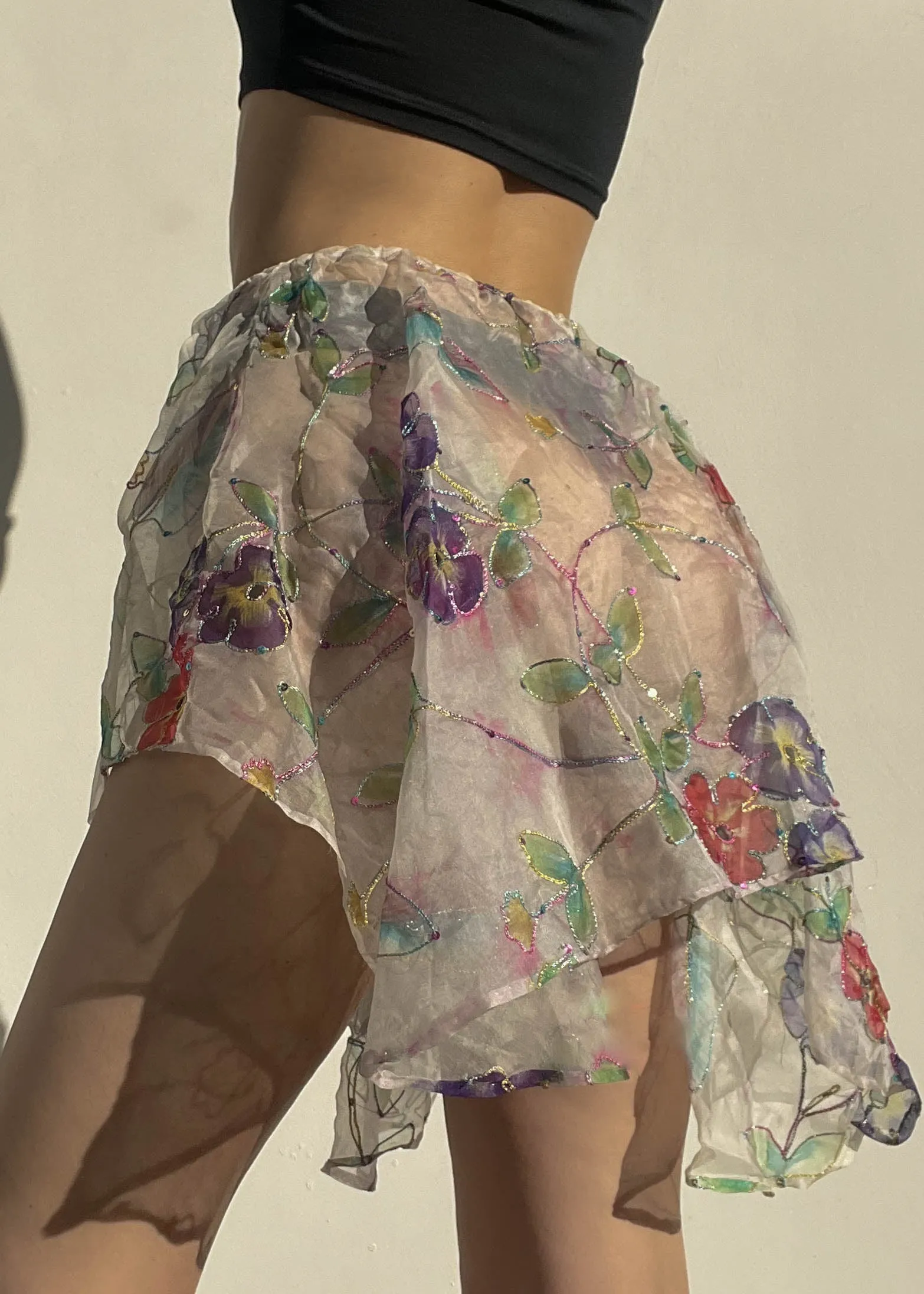 Asymmetrical Mesh Fairy Skirt (S)