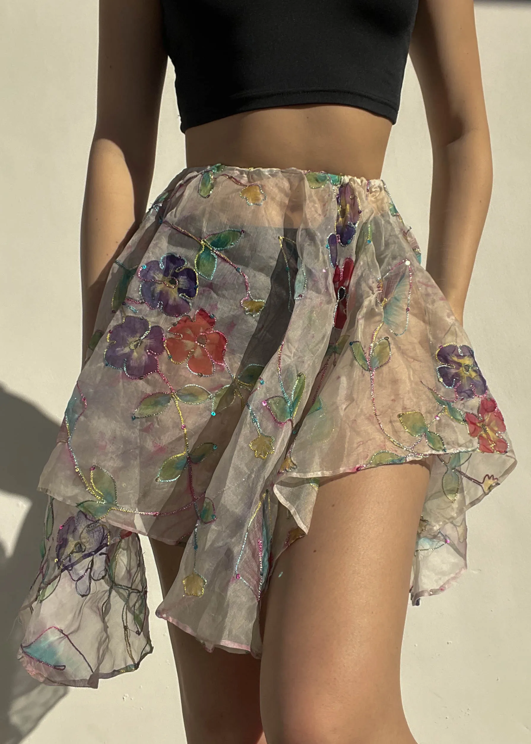 Asymmetrical Mesh Fairy Skirt (S)