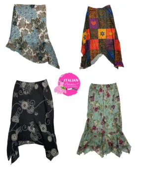 Asymmetrical Mix  Theme Y2K Poly Skirts