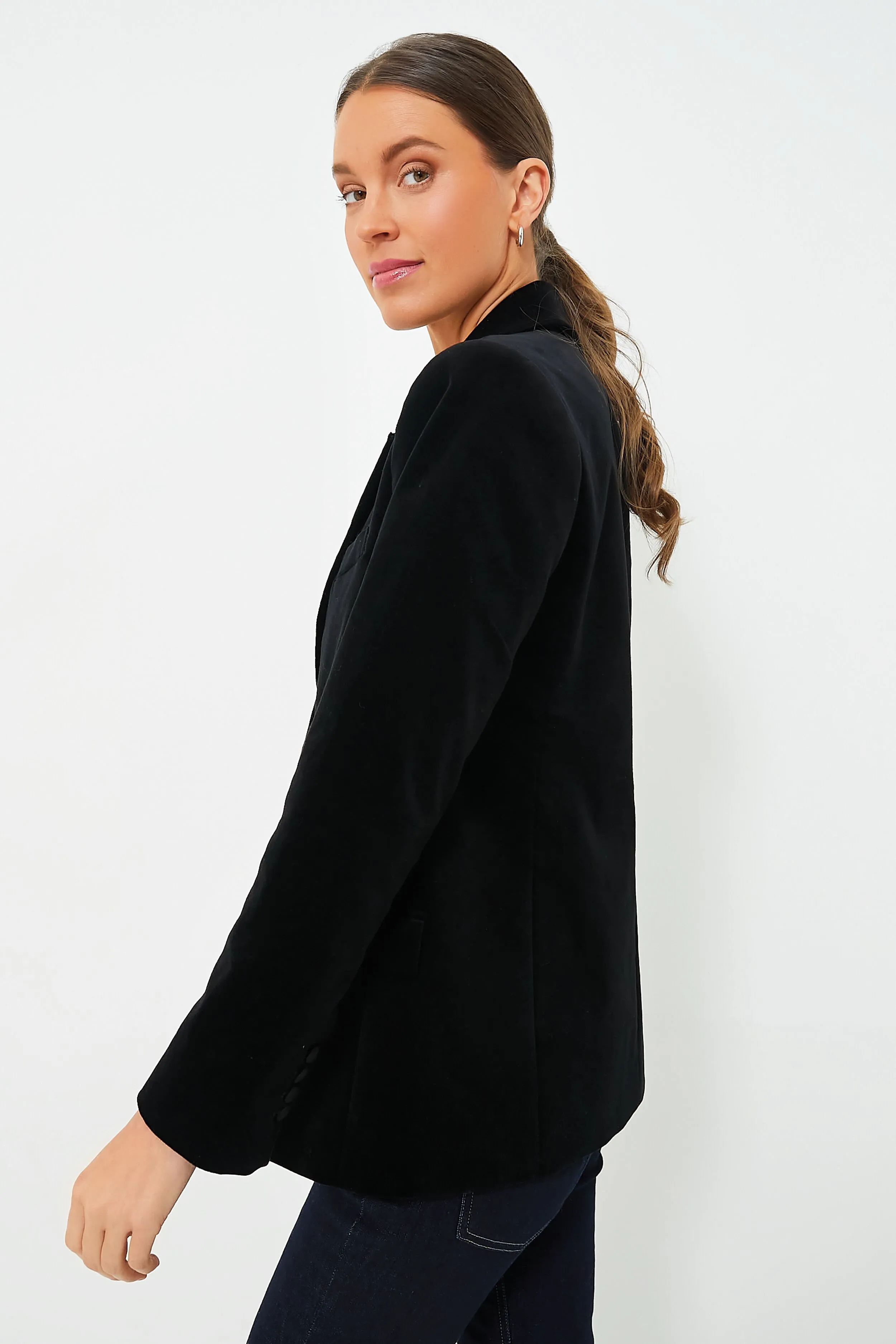 Black Velvet Windsor Blazer