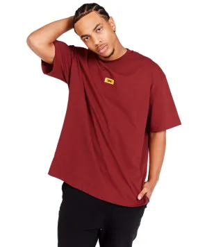 Block Oversized Tee - Maroon