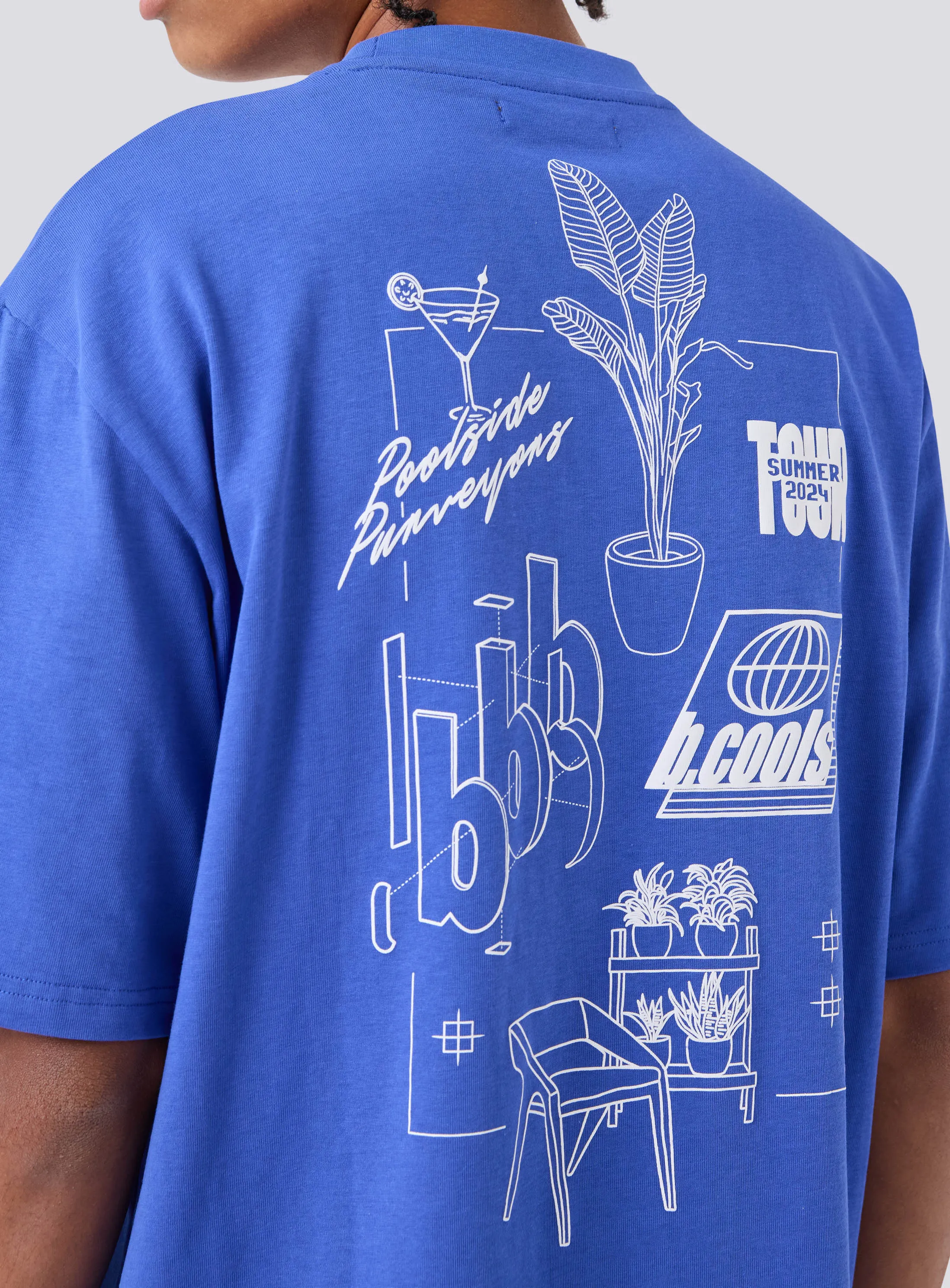 Blueprint Tee Cyber Blue