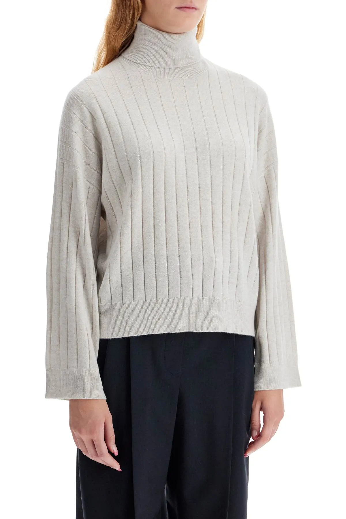 Brunello Cucinelli High-Neck Cashmere Pullover Sweater