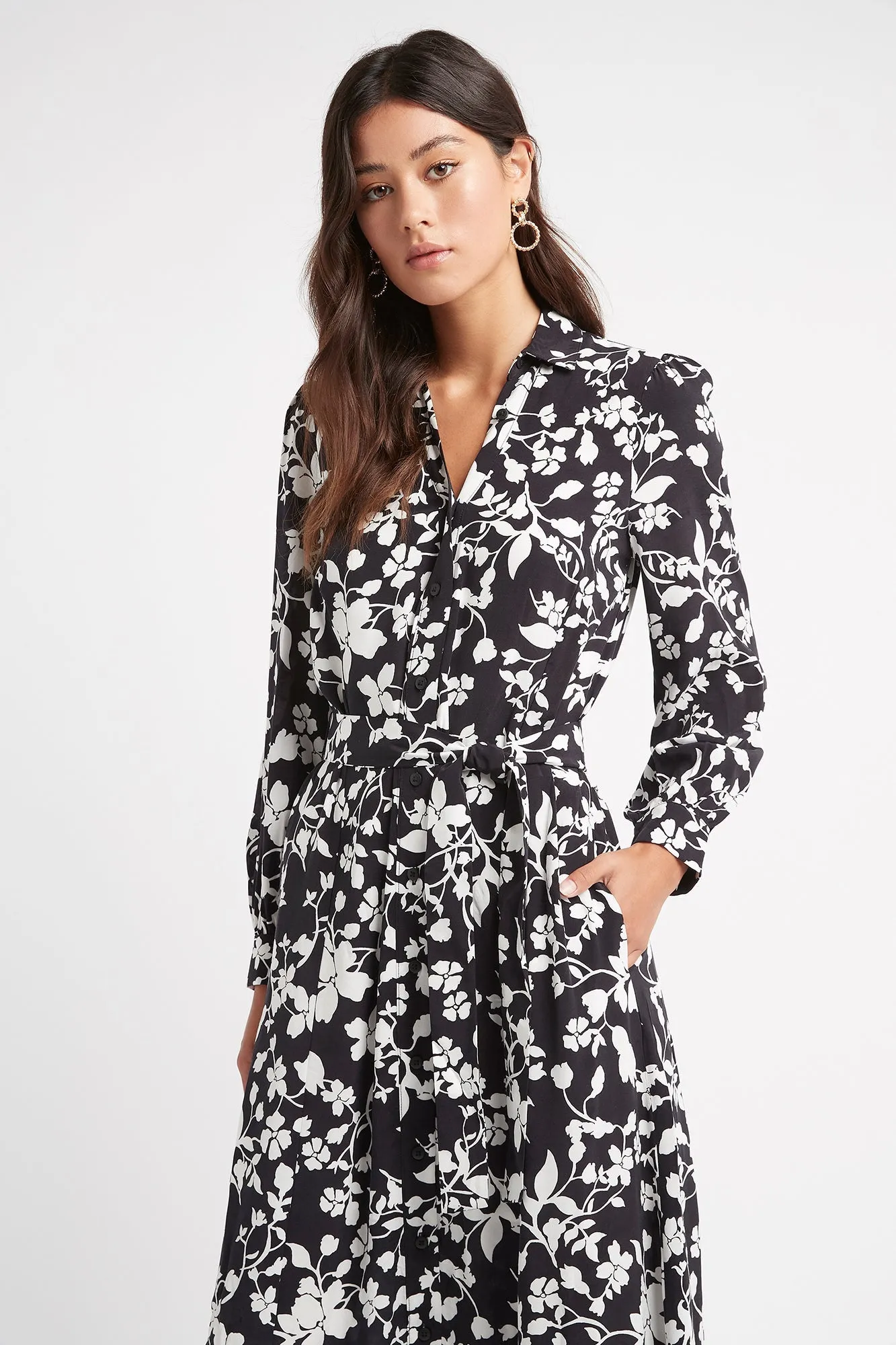 Callie Long Sleeve Shirt Dress