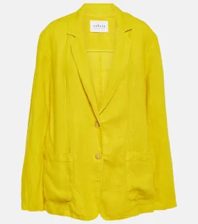 Cassie VELVET linen blazer, yellow