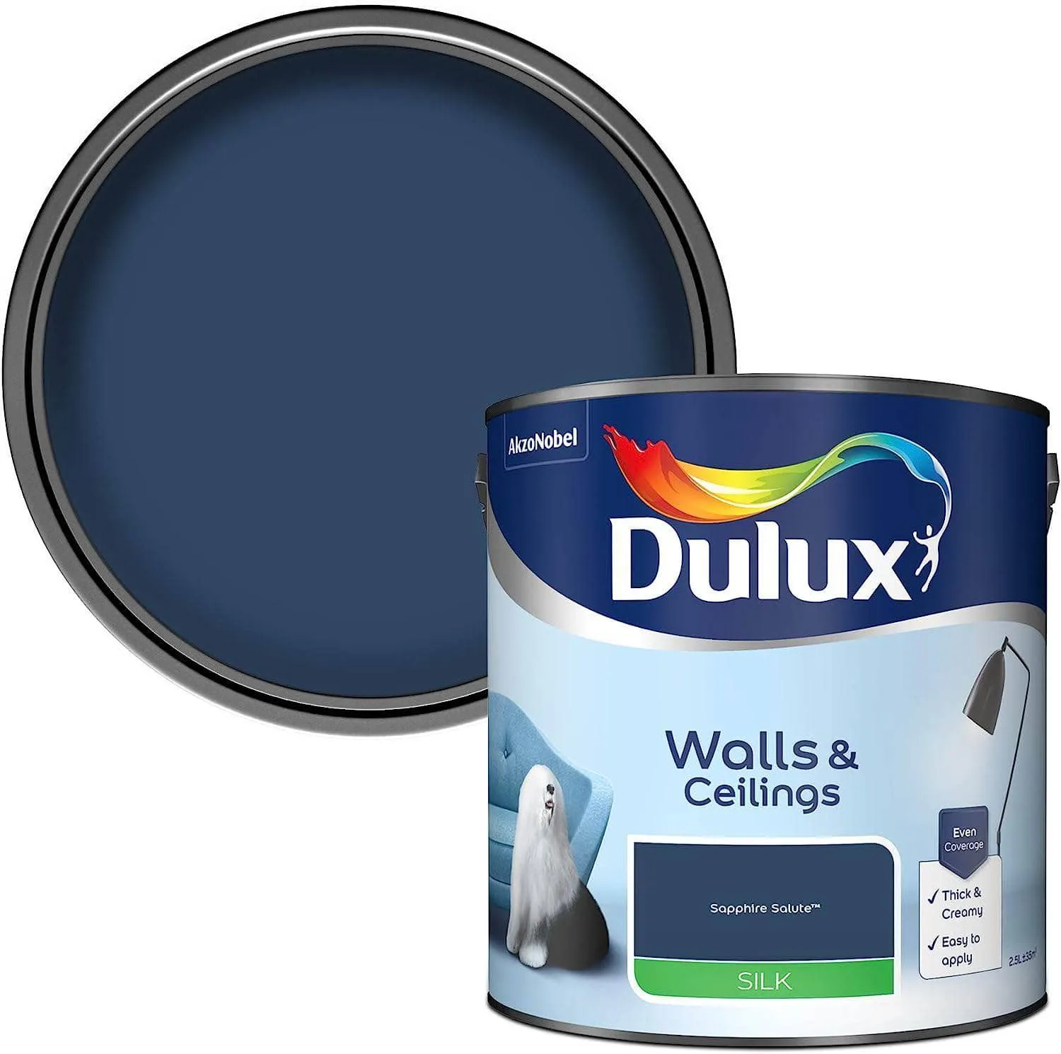 Dulux Silk Emulsion 2.5L - Saphire Salute