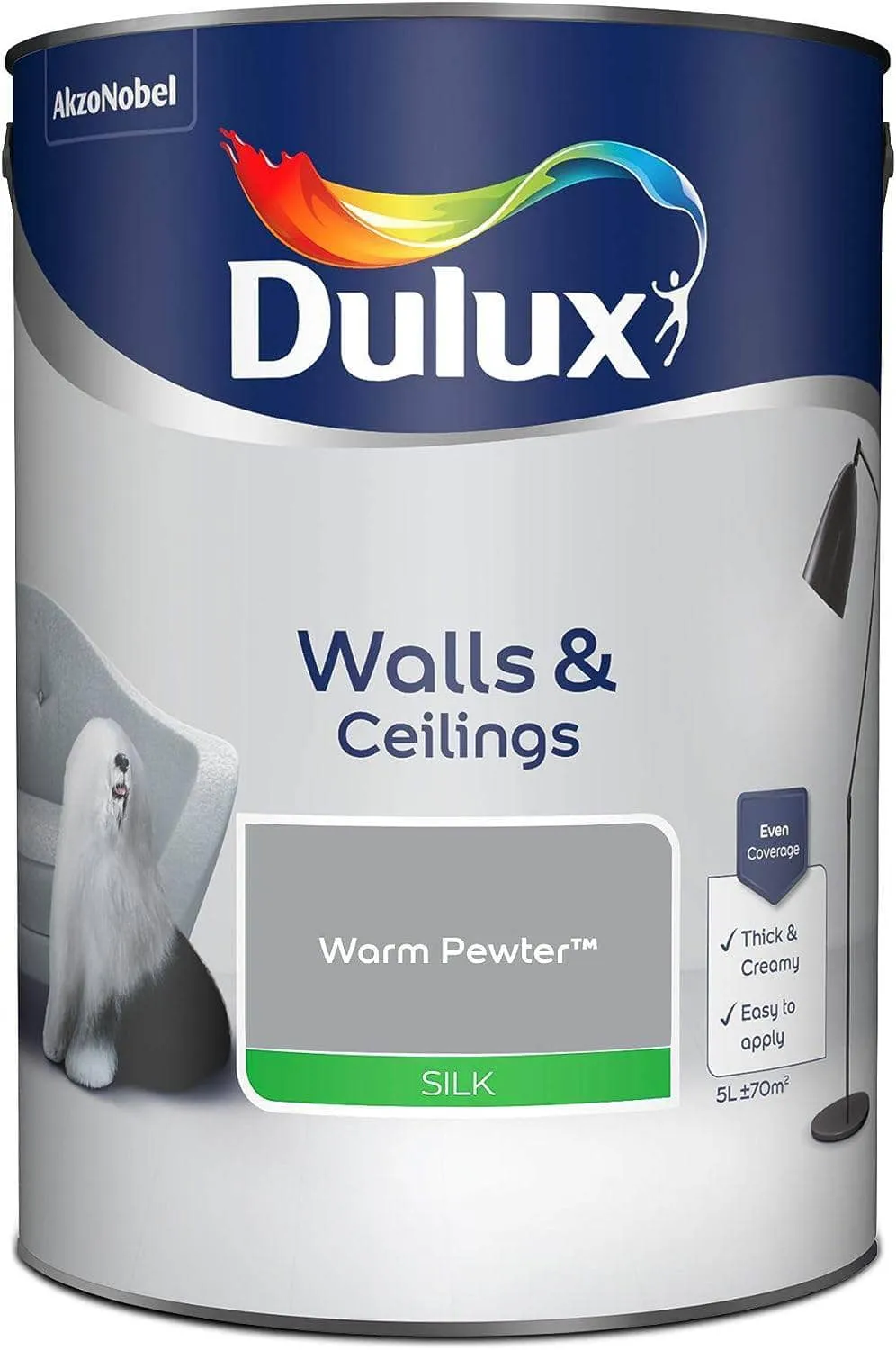 Dulux Silk Emulsion 5L - Warm Pewter