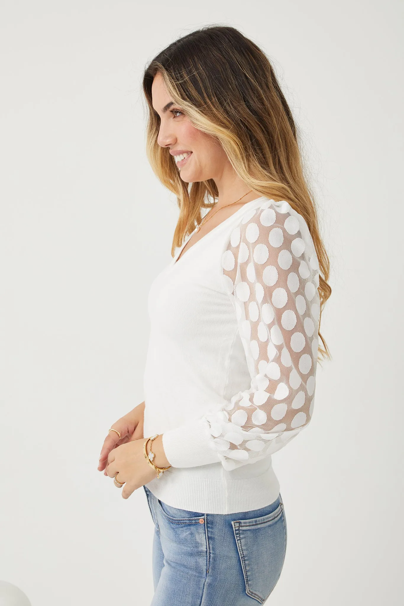 Elaia Knit Top - White