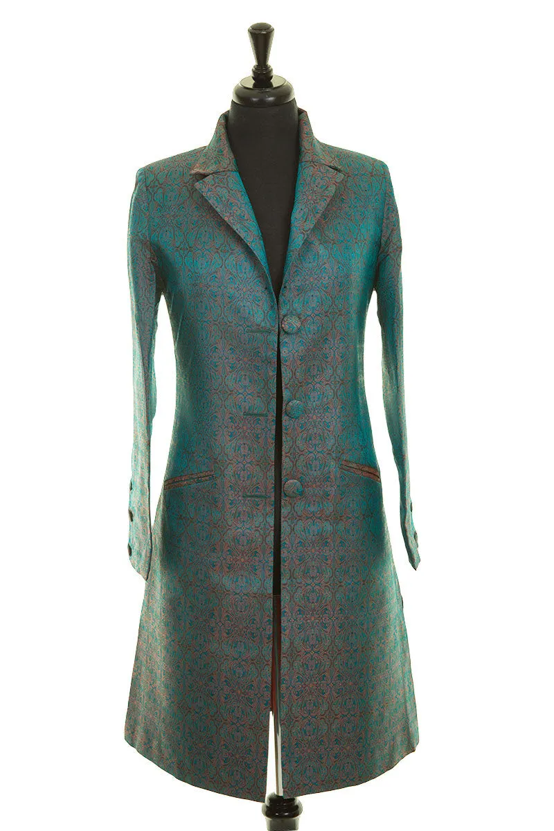 Grace Coat in Royal Jacquard