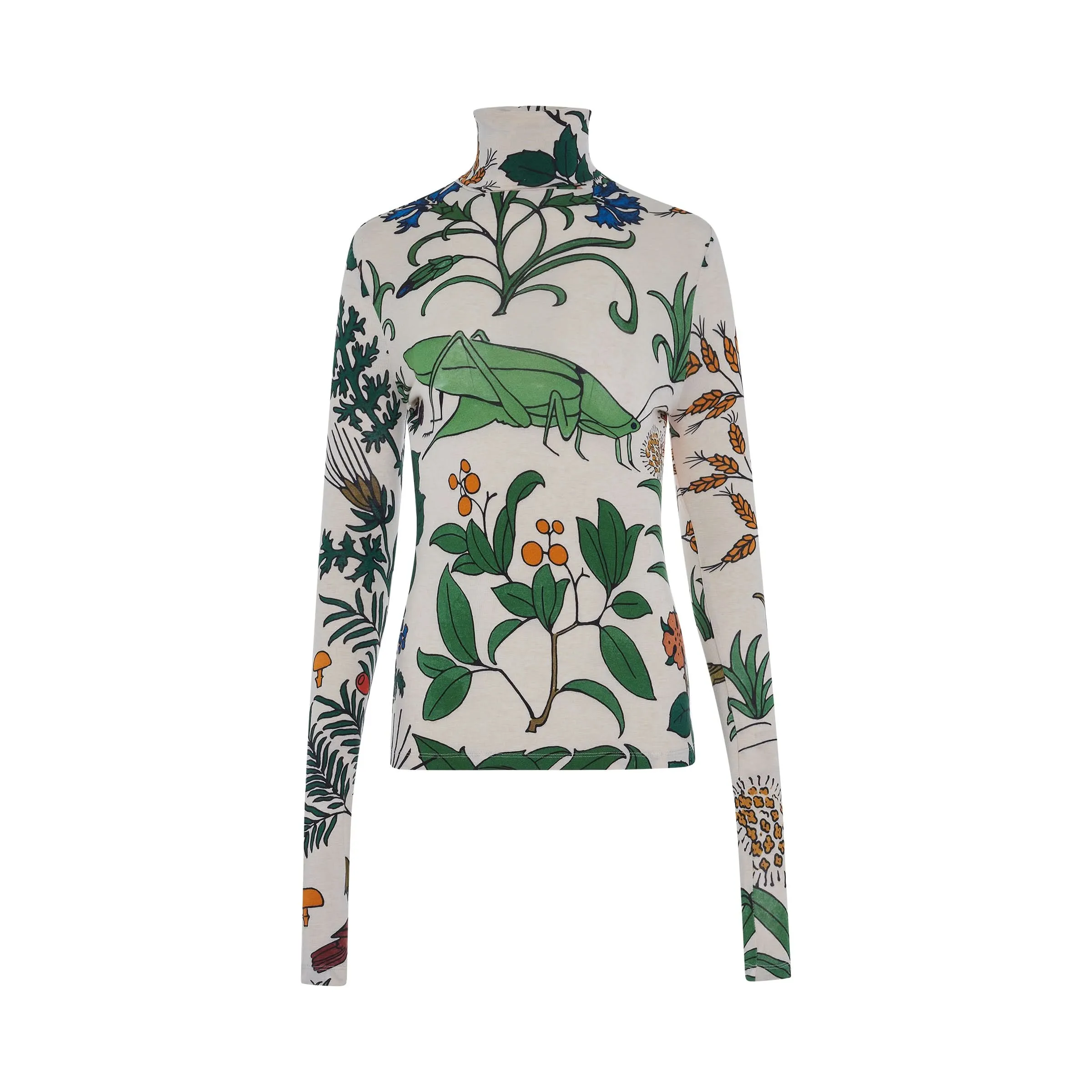 Herbarium High Neck Top in Multicolor