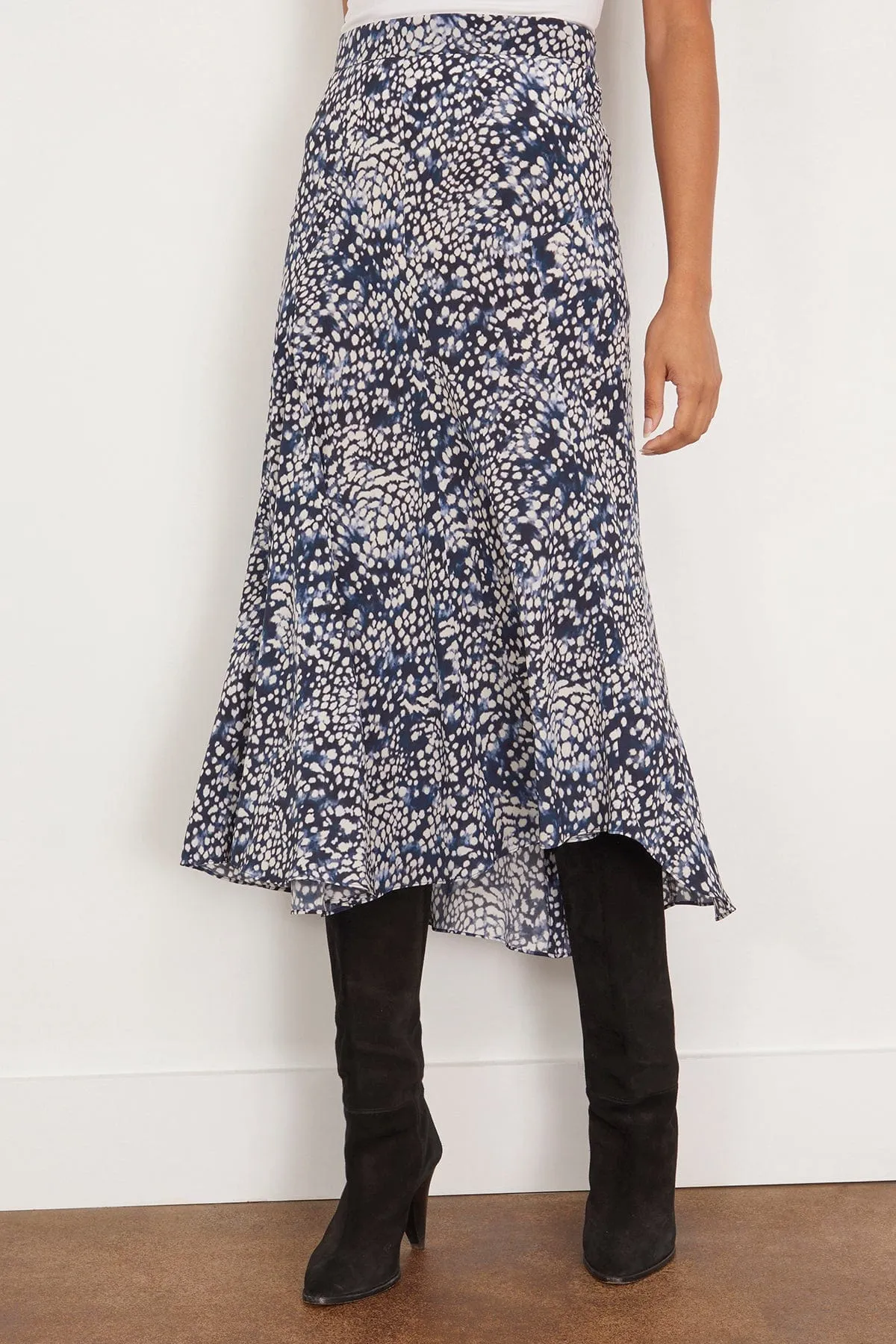 Hortensia Skirt in Midnight/White