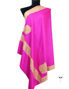 hot pink embroidery Pashmina shawl 8661