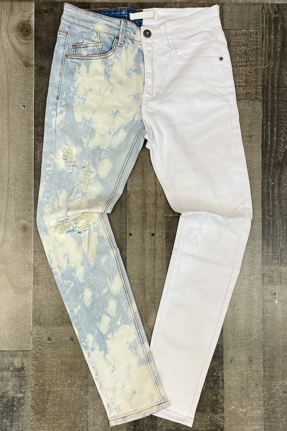 KDNK- bleached contrast jeans