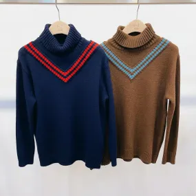 Knit high neck jumpers-sweaters