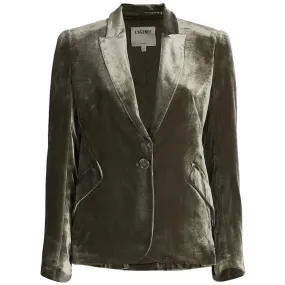 L'Agence Ivy Green Chamberlain Velvet Blazer