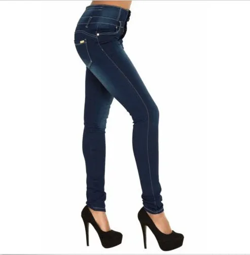 Luexco Women's High Waist Skinny Jeans Stretch Denim Pencil Pants