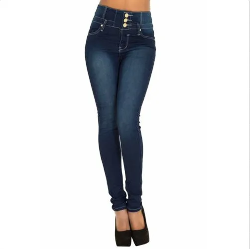 Luexco Women's High Waist Skinny Jeans Stretch Denim Pencil Pants