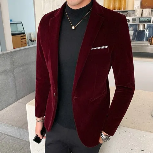 Mens Velvet Blazer