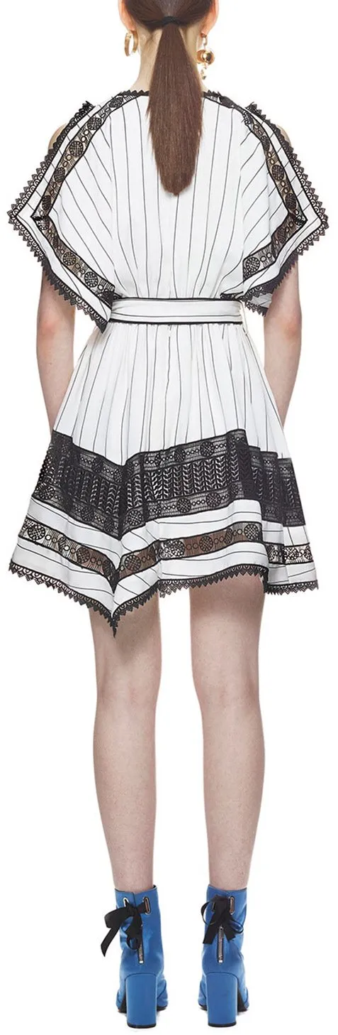 Monochrome Stripe Handkerchief Dress