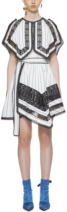 Monochrome Stripe Handkerchief Dress