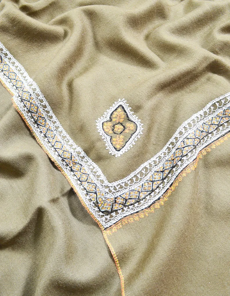 natural tilla embroidery pashmina shawl 8160