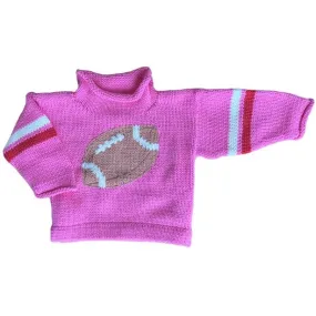 Pink Football Roll Neck Sweater