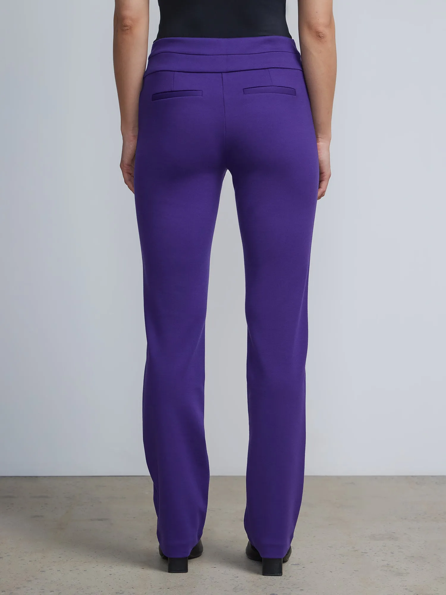 Pull-On Mid-Rise Straight-Leg Ponte Pant - Superflex