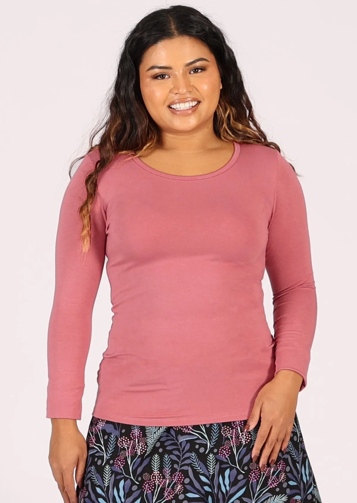 Round Neck Top Pink