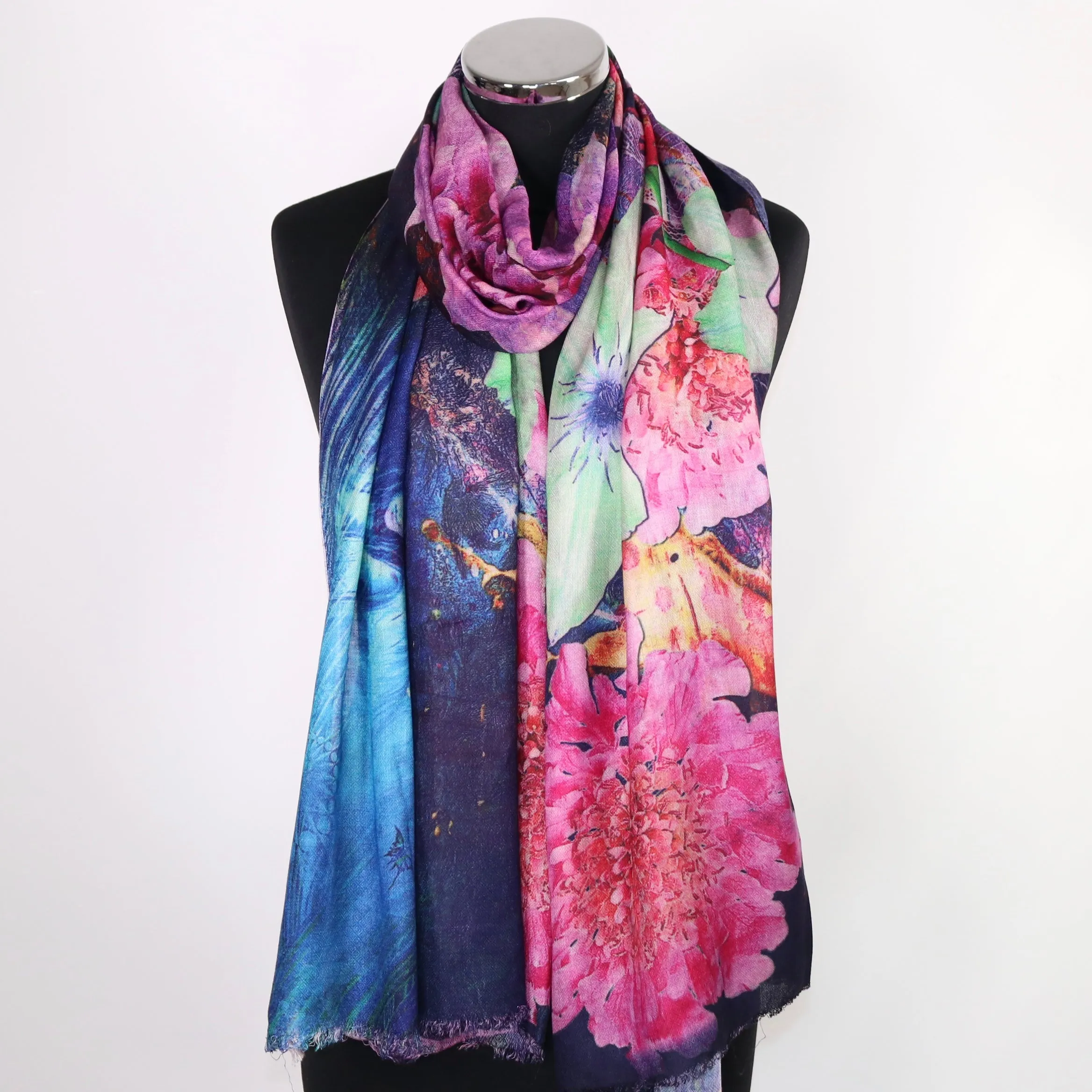 Scarf With Digital Floral Print