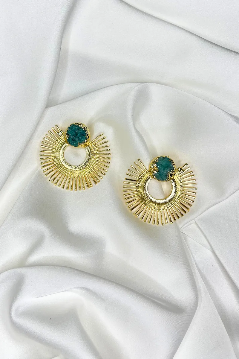 Serena Green Natural Stone Tango Earrings