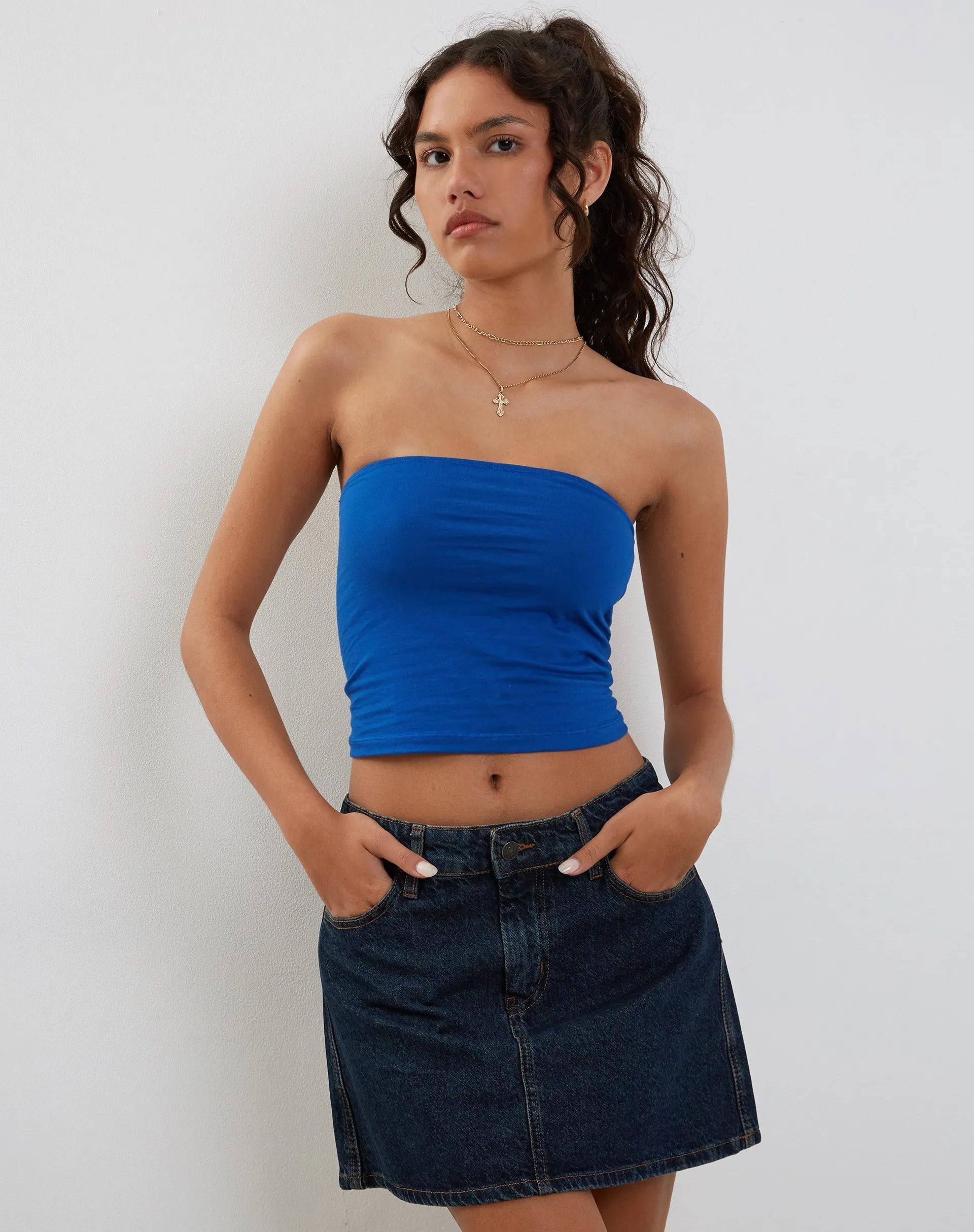 Shae Bandeau Top in Cobalt