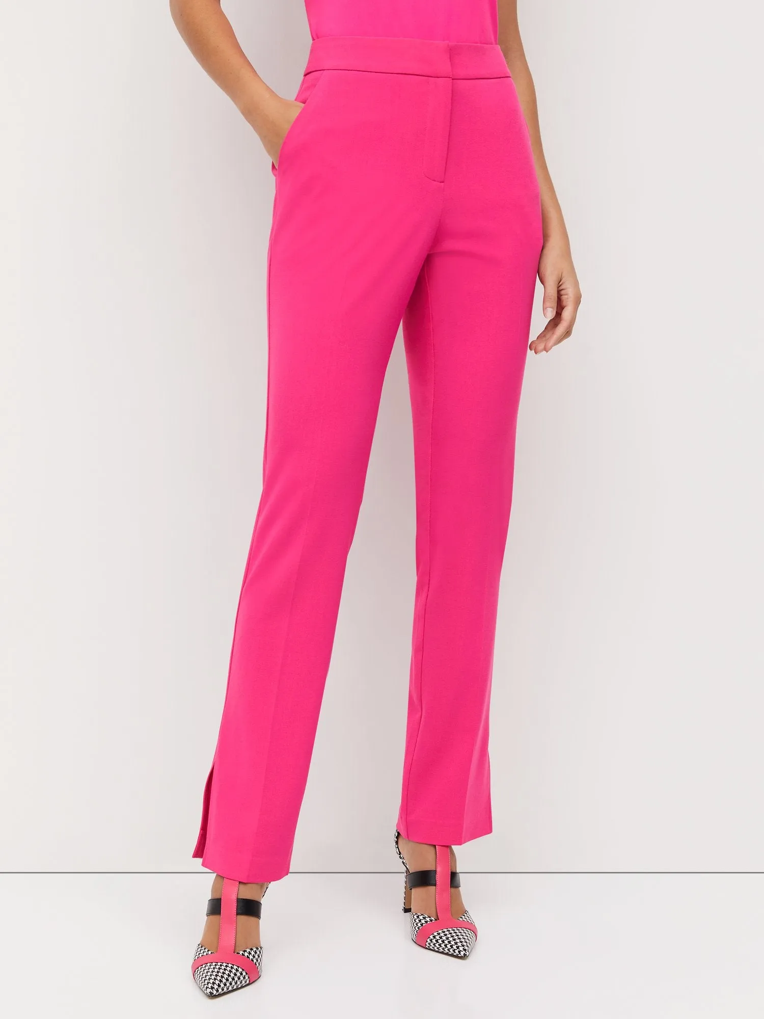 Side-Slit Straight-Leg Pant - Essential Stretch