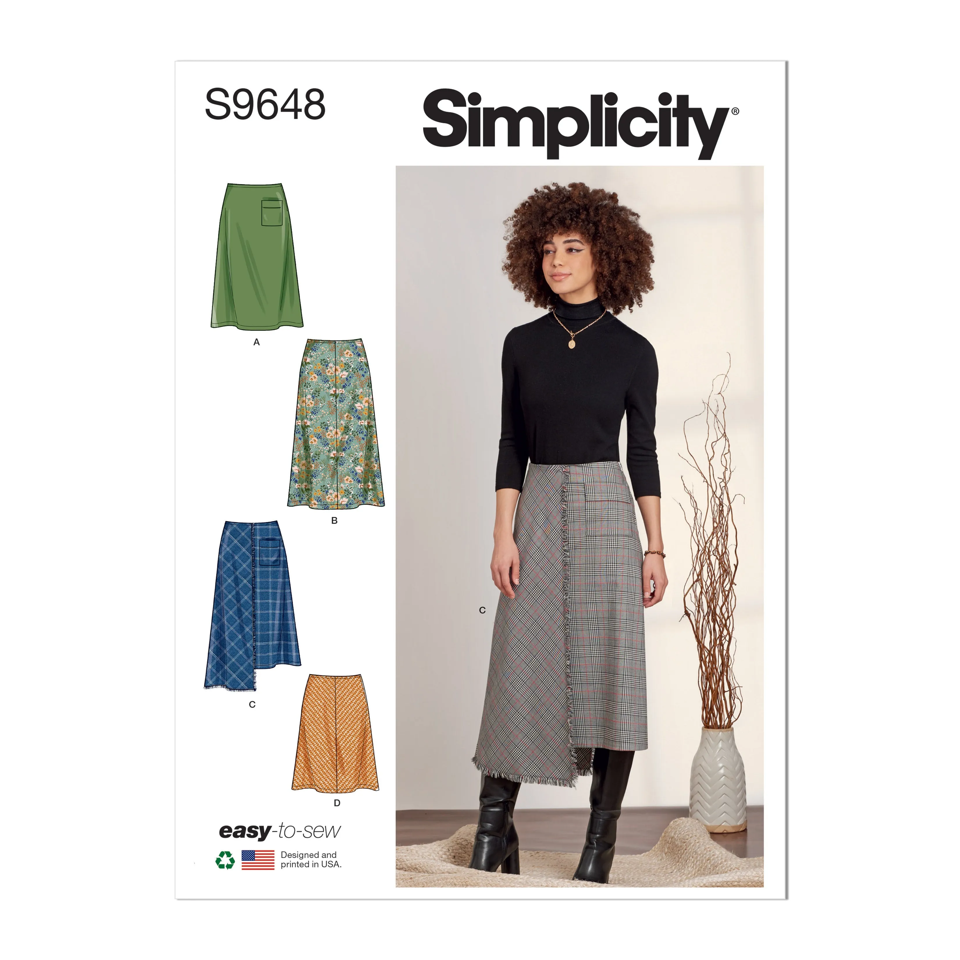 Simplicity sewing pattern 9648 Misses' Skirts