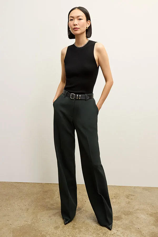 Tinsley Trouser - Flex Suiting  :: Dark Emerald