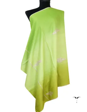 tri-colour booti embroidery pashmina shawl 8518