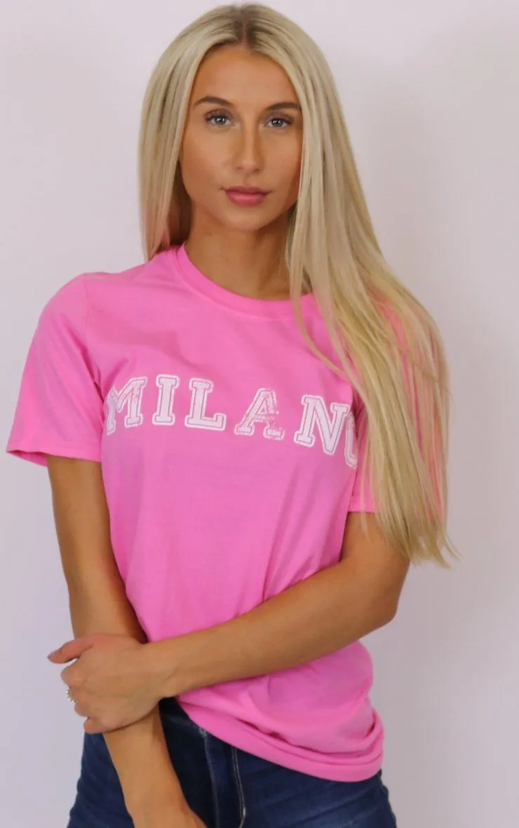 Varsity Milano Pink T-Shirt