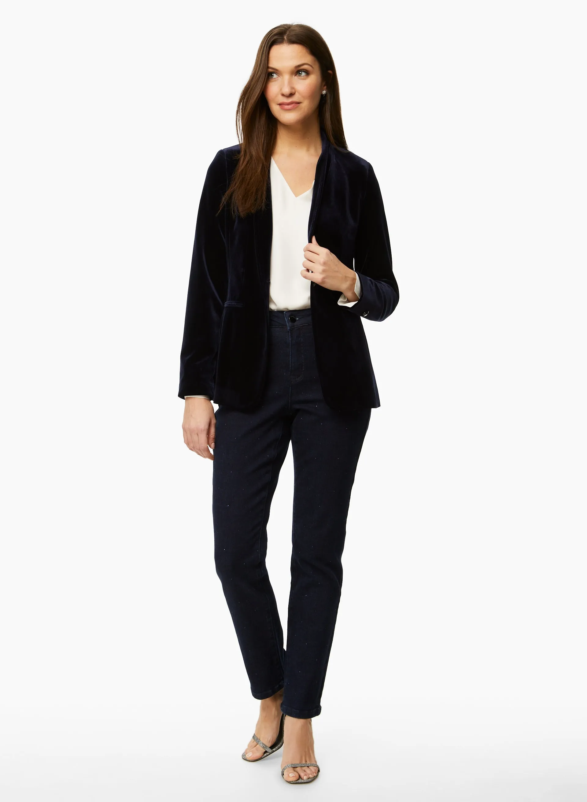 Velvet Single Button Jacket