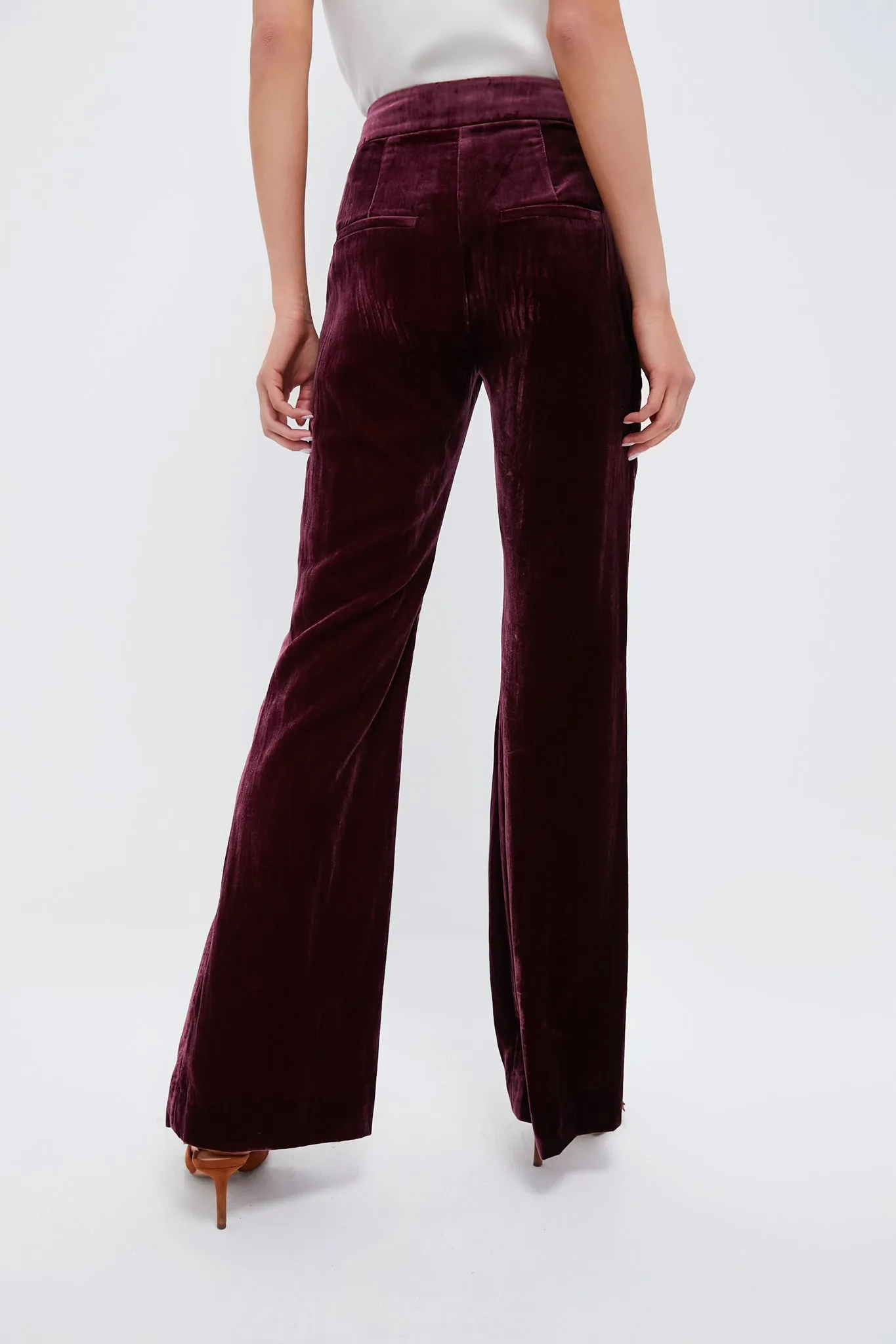 Wine Lebone Velour Pant